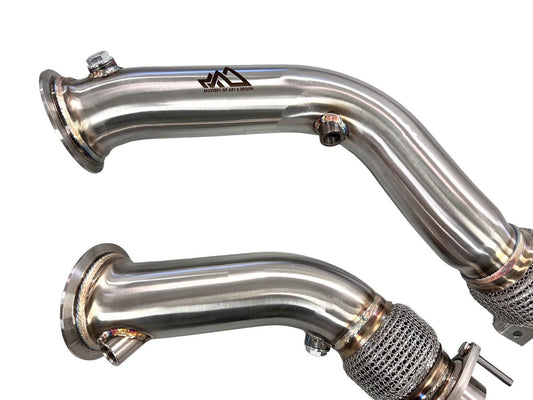 MAD BMW S55 Downpipes M2C M3 M4 W/ Flex Section-Exhaust-Silicon Valley Bimmer