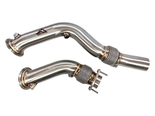 MAD BMW S55 Downpipes M2C M3 M4 W/ Flex Section-Exhaust-Silicon Valley Bimmer