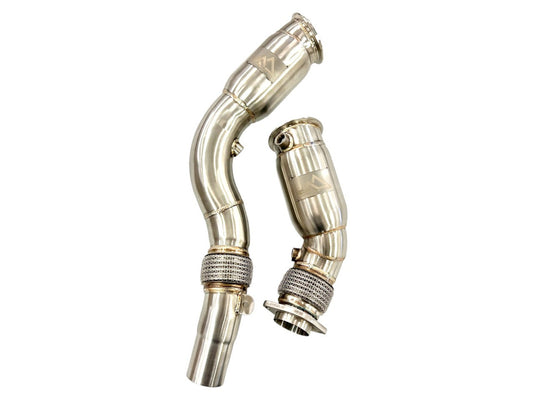 MAD BMW S55 Resonated Downpipes M2C M3 M4 W/ Flex Section-Exhaust-Silicon Valley Bimmer