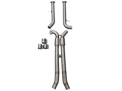 MAD BMW S58 Resonated H-Pipe Midpipe M3 M4 G80 G82 G83-Exhaust-Silicon Valley Bimmer