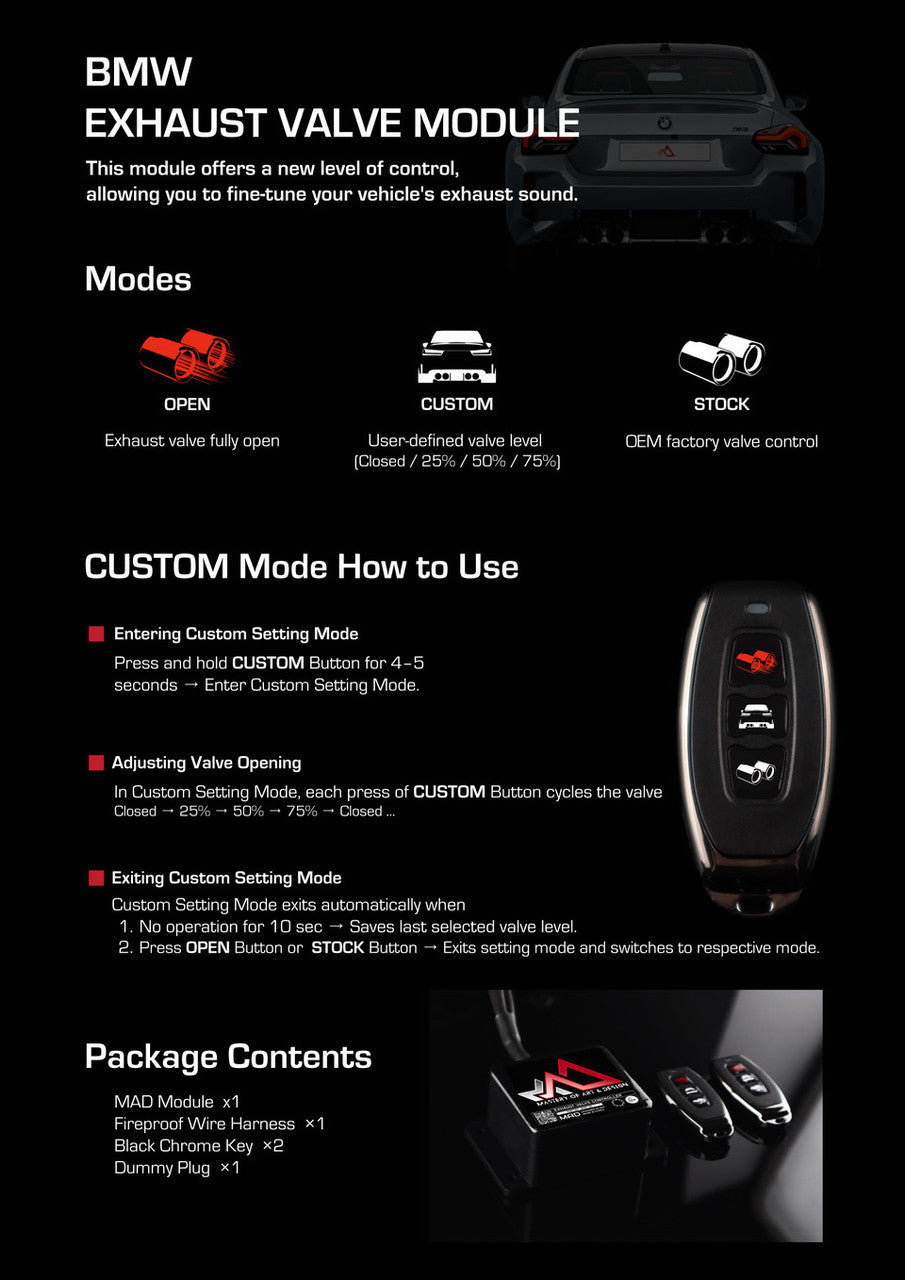 MAD BMW Supra Mini Plug & Play Exhaust Valve Controller-Exhaust-Silicon Valley Bimmer