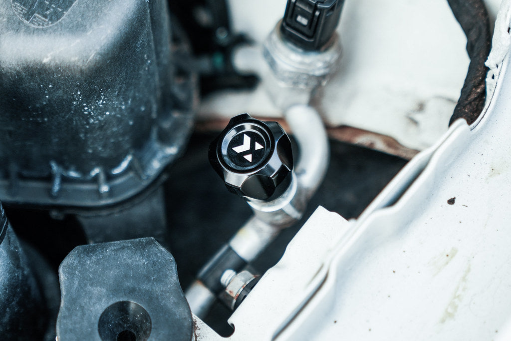 MMX Performance Billet Air Conditioning Caps-Exterior-Silicon Valley Bimmer