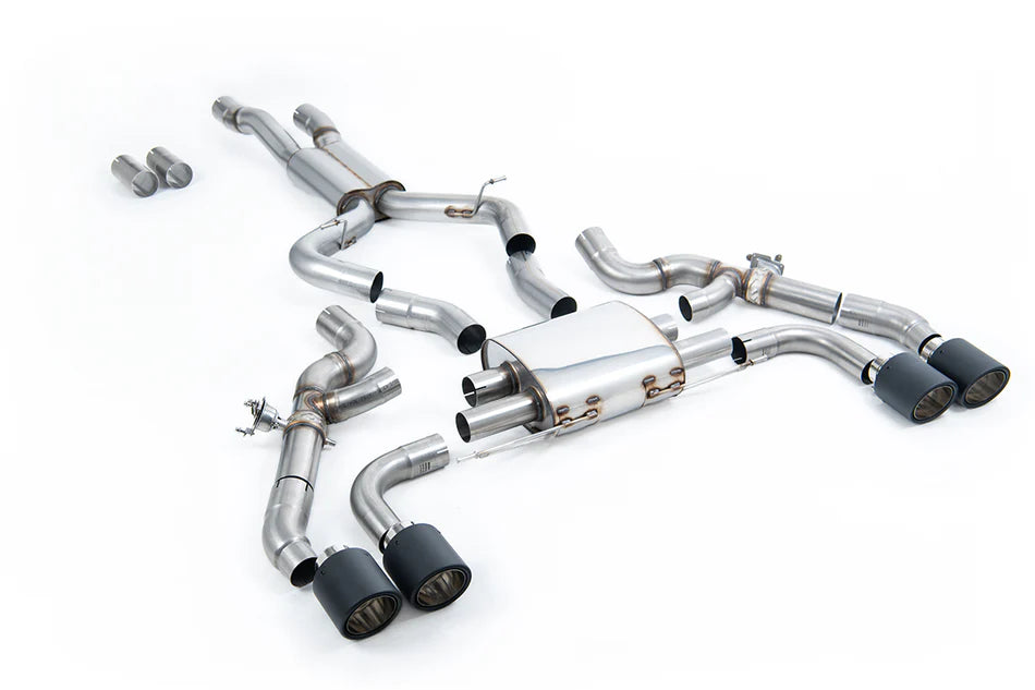 Milltek Axle-Back Exhaust System with Jet Carbon Tips for BMW G01 X3M / X3M Comp 2022+-Exhaust-Silicon Valley Bimmer