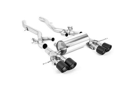 Milltek Axle-Back Exhaust System with Jet Carbon Tips for BMW G80 M3 & G82 M4 2021+-Exhaust-Silicon Valley Bimmer