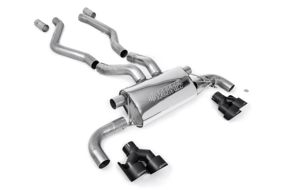 Milltek Axle-Back Exhaust System with Quad GT-100 Tips for BMW G20 M340i Sedan 2021+-Exhaust-Silicon Valley Bimmer