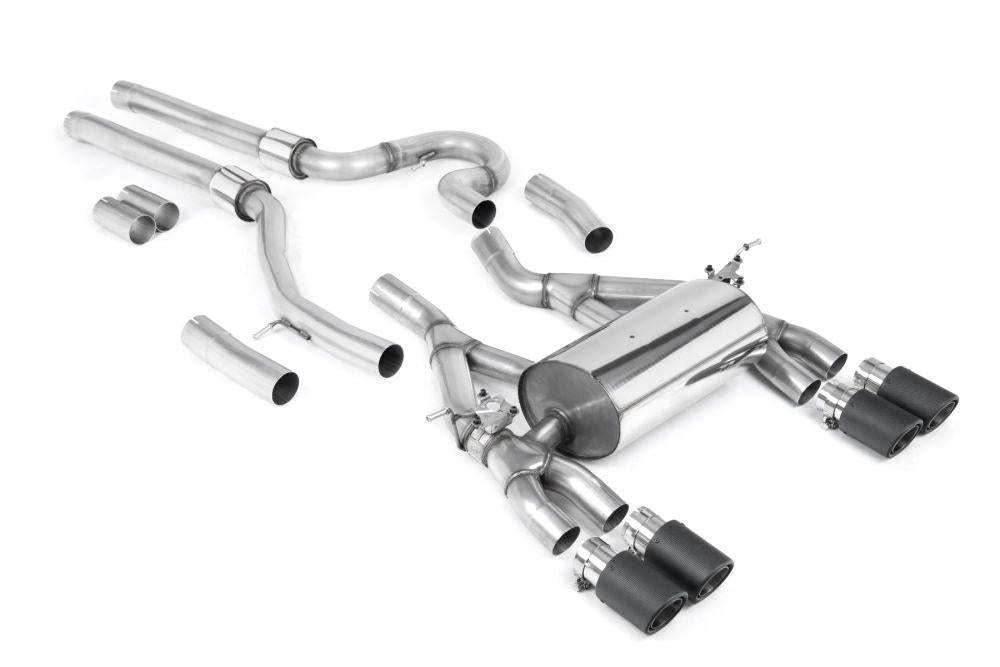 Milltek Equal Length (Loudest) Cat-Back Exhaust System with Jet Carbon Tips for BMW F80 M3 & F82/ F83 M4 2014-2018-Exhaust-Silicon Valley Bimmer