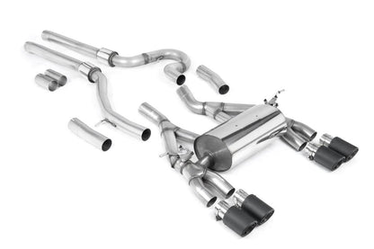 Milltek Equal Length (Loudest) Cat-Back Exhaust System with Jet Carbon Tips for BMW F80 M3 & F82/ F83 M4 2014-2018-Exhaust-Silicon Valley Bimmer