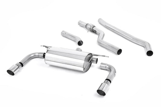 Milltek Non-Resonated Cat-Back Exhaust System (For 335i Rear Valance) with GT-90 Tips for BMW F30 328i M Sport 2012-2015 | Automatic-Exhaust-Silicon Valley Bimmer