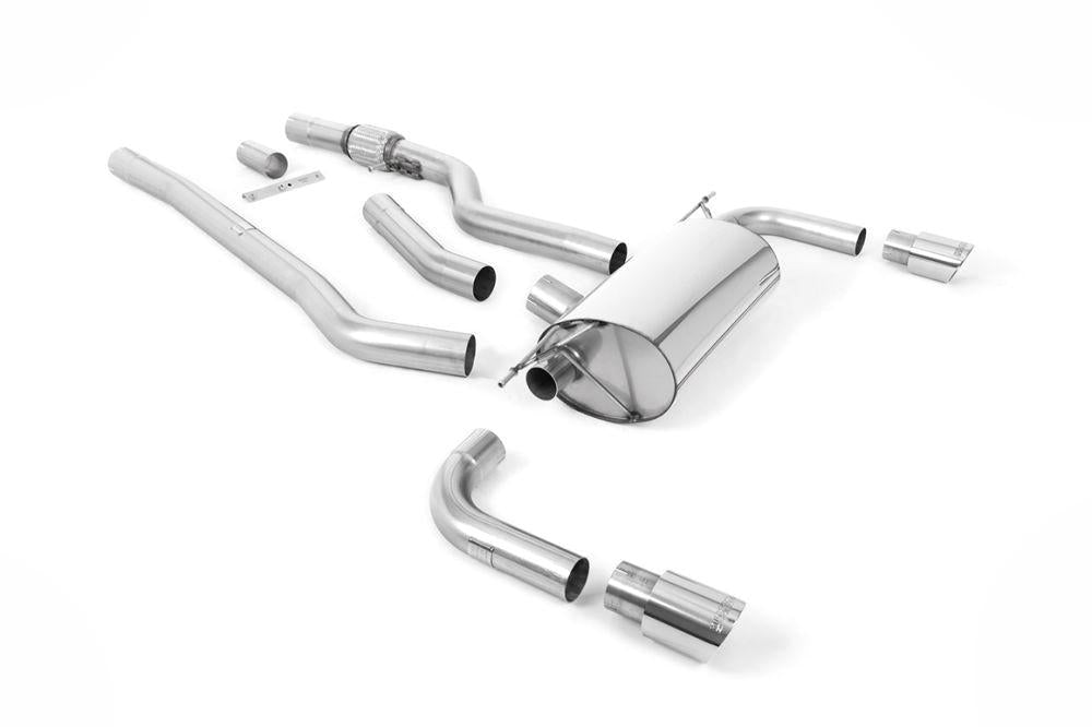 Milltek Non-Resonated Cat-Back Exhaust System (For 435i M Sport Valance) with GT-90 Tips for BMW F32 428i Coupe 2014-2016 | Manual-Exhaust-Silicon Valley Bimmer