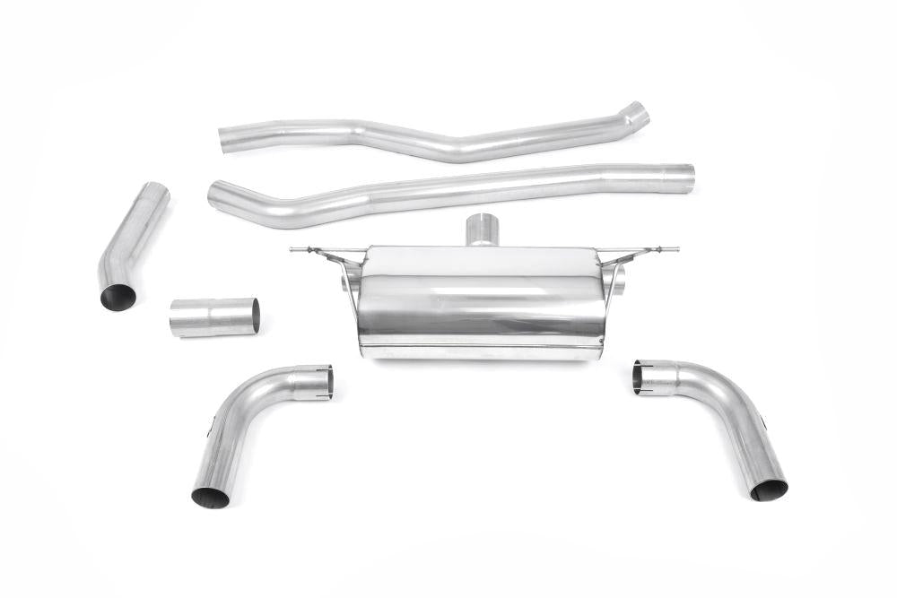 Milltek Non-Resonated Cat-Back Exhaust System (For M430i Valance) with Jet-90 Carbon Tips for BMW F30 320i L M Sport 2015-2019-Exhaust-Silicon Valley Bimmer
