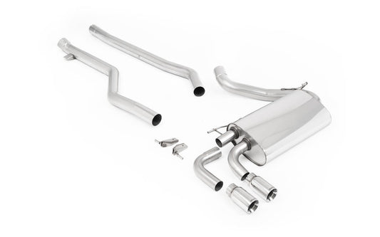 Milltek Non-Resonated Cat-Back Exhaust System with GT-76 Tips for BMW F30 320i M Sport 2015-2019-Exhaust-Silicon Valley Bimmer