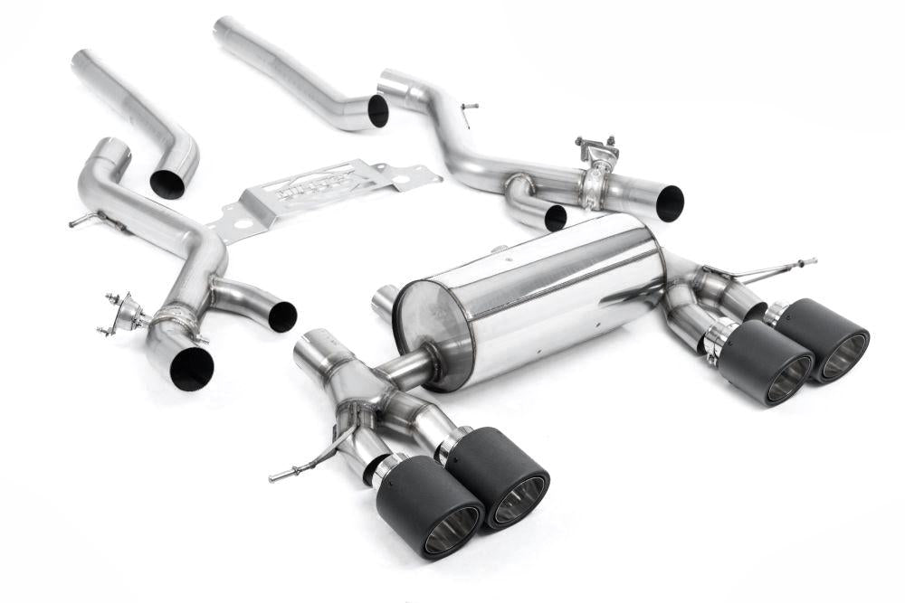 Milltek Non-Resonated Secondary Cat-Back Exhaust System with JET-115 Carbon Tips for BMW G87 M2 Coupe 2023+-Exhaust-Silicon Valley Bimmer