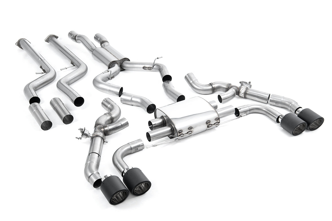 Milltek Primary Cat-Back Exhaust System with Jet Carbon Tips for BMW G01 X3M / X3M Comp 2022+-Exhaust-Silicon Valley Bimmer