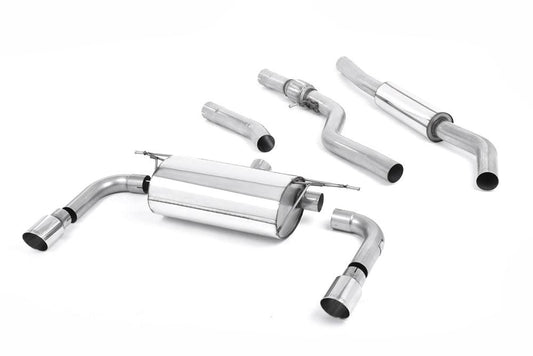 Milltek Resonated Cat-Back Exhaust System (For 335i Rear Valance) with GT-90 Tips for BMW F30 328i M Sport 2012-2015 | Automatic-Exhaust-Silicon Valley Bimmer