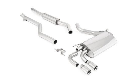 Milltek Resonated Cat-Back Exhaust System with GT-76 Tips for BMW F30 320i M Sport 2015-2019-Exhaust-Silicon Valley Bimmer