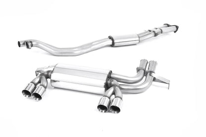 Milltek Resonated Cat-Back Exhaust System with Quad Polished Tips for BMW E46 M3 2001-2007-Exhaust-Silicon Valley Bimmer