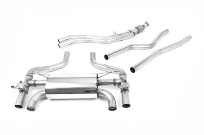 Milltek Resonated Cat-Back (Hollowtek Twin Valved) Exhaust System with Carbon Jet 90 Tips for BMW F87 M2 Coupe 2016-2018-Exhaust-Silicon Valley Bimmer