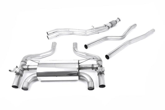 Milltek Resonated Cat-Back (Hollowtek Twin Valved) Exhaust System with Carbon Jet 90 Tips for BMW F87 M2 Coupe 2016-2018-Exhaust-Silicon Valley Bimmer