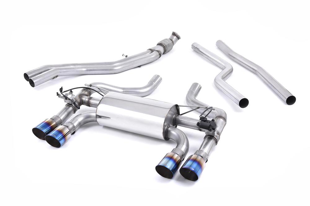 Milltek Resonated Cat-Back (Hollowtek Twin Valved) Exhaust System with GT-90 Tips for BMW F87 M2 Coupe 2016-2018-Exhaust-Silicon Valley Bimmer