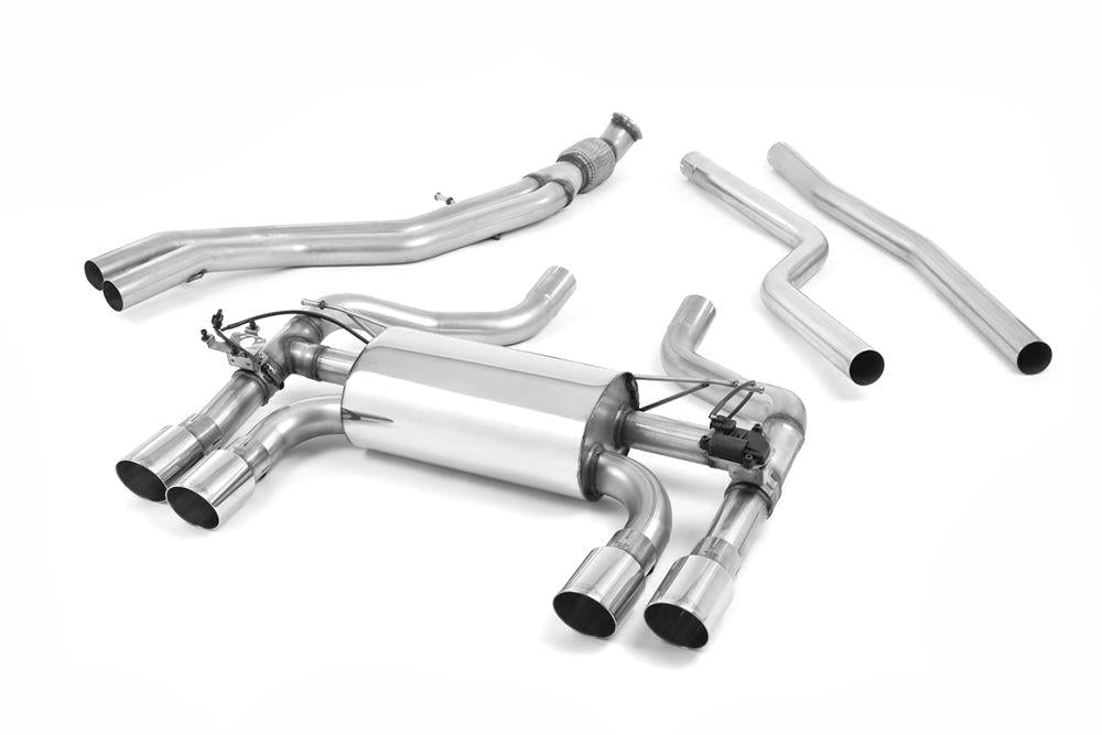 Milltek Resonated Cat-Back (Hollowtek Twin Valved) Exhaust System with GT-90 Tips for BMW F87 M2 Coupe 2016-2018-Exhaust-Silicon Valley Bimmer