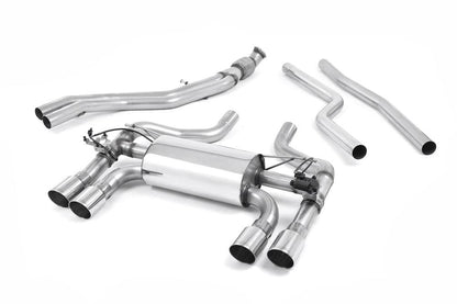 Milltek Resonated Cat-Back (Hollowtek Twin Valved) Exhaust System with GT-90 Tips for BMW F87 M2 Coupe 2016-2018-Exhaust-Silicon Valley Bimmer