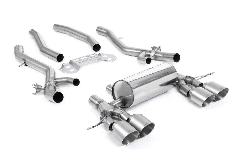 Milltek Secondary Cat-Back Exhaust System with Centre Resonator Bypass & GT-115 Tips for BMW G80 M3 & G82 M4 2021+-Exhaust-Silicon Valley Bimmer