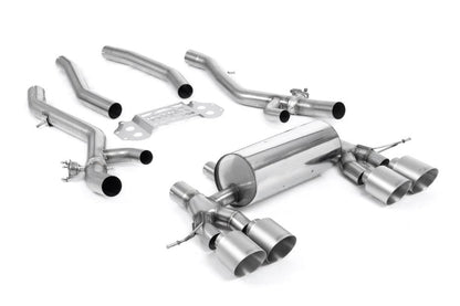 Milltek Secondary Cat-Back Exhaust System with Centre Resonator Bypass & GT-115 Tips for BMW G80 M3 & G82 M4 2021+-Exhaust-Silicon Valley Bimmer
