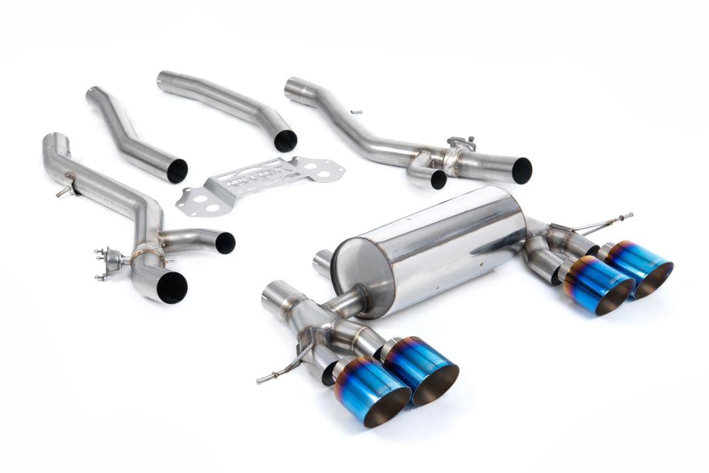 Milltek Secondary Cat-Back Exhaust System with Centre Resonator Bypass & GT-115 Tips for BMW G80 M3 & G82 M4 2021+-Exhaust-Silicon Valley Bimmer