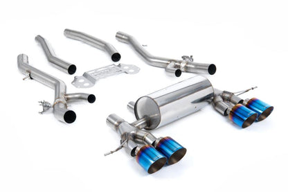 Milltek Secondary Cat-Back Exhaust System with Centre Resonator Bypass & GT-115 Tips for BMW G80 M3 & G82 M4 2021+-Exhaust-Silicon Valley Bimmer
