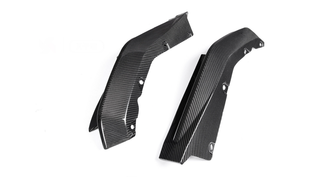 NWCarbon Haus G8X Dry Carbon Fiber Rear OEM Style Replacement Bumper Splitters-Exterior-Silicon Valley Bimmer