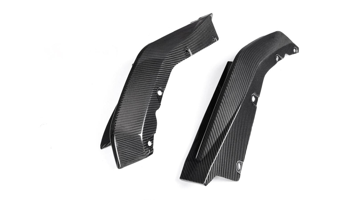 NWCarbon Haus G8X Dry Carbon Fiber Rear OEM Style Replacement Bumper Splitters-Exterior-Silicon Valley Bimmer