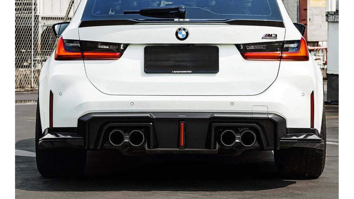 NWCarbon Haus G8X SQ-B Style Dry Carbon Fiber Rear Diffuser Set WITH LED-Exterior-Silicon Valley Bimmer