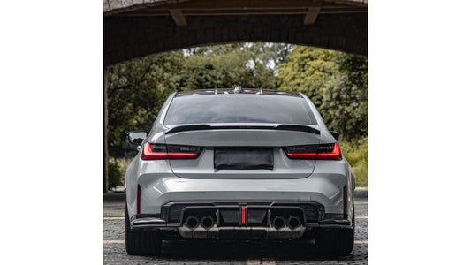 NWCarbon Haus G8X SQ Style Carbon Fiber Diffuser With Brake Light/Splitters Combo-Exterior-Silicon Valley Bimmer