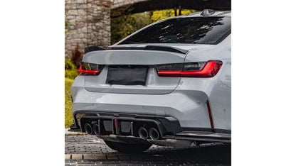 NWCarbon Haus G8X SQ Style Carbon Fiber Diffuser With Brake Light/Splitters Combo-Exterior-Silicon Valley Bimmer