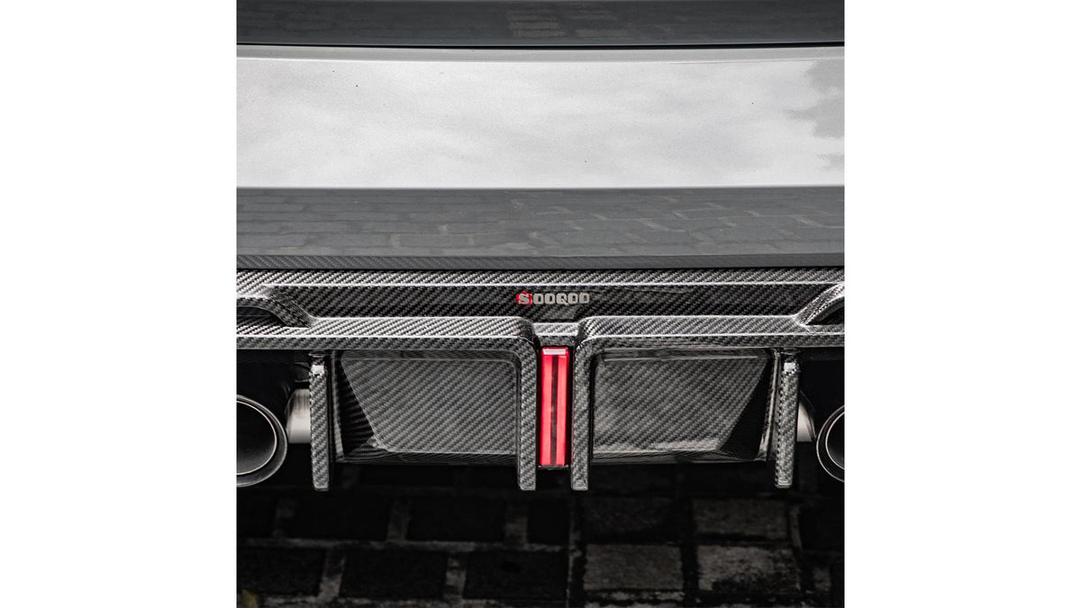 NWCarbon Haus G8X SQ Style Carbon Fiber Diffuser With Brake Light/Splitters Combo-Exterior-Silicon Valley Bimmer