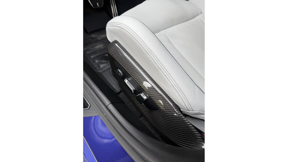 NWCarbon Haus G90 / G99 M5 OEM Style Dry Carbon Fiber Seat Side Trim Covers-Interior-Silicon Valley Bimmer