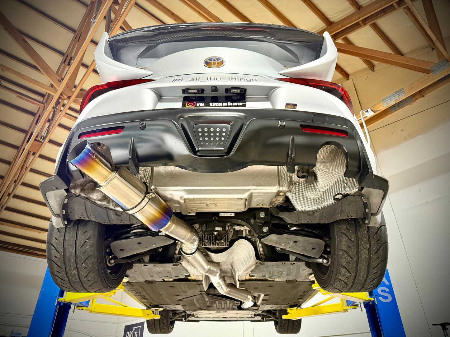 RK Titanium A90 Supra SUPER Single 4" Single Exit Track Edition-Exhaust-Silicon Valley Bimmer