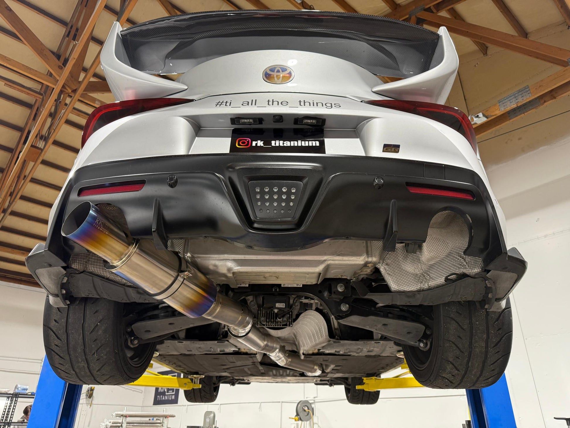 RK Titanium A90 Supra SUPER Single 4" Single Exit Track Edition-Exhaust-Silicon Valley Bimmer