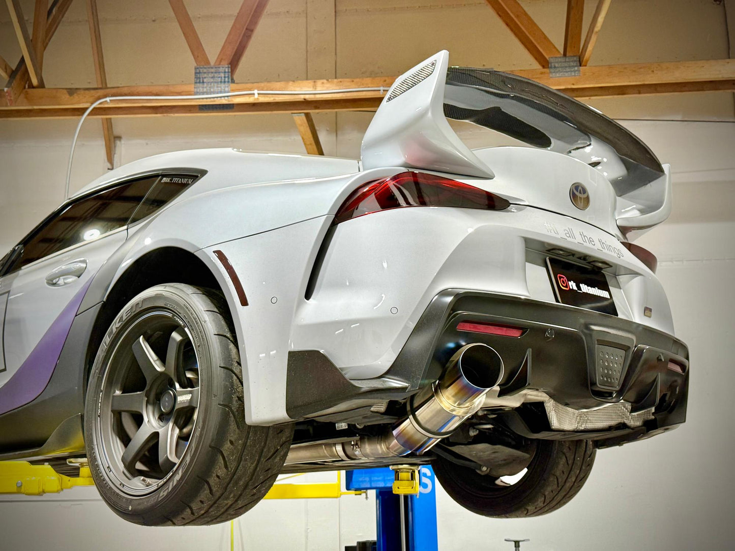 RK Titanium A90 Supra SUPER Single 4" Single Exit Track Edition-Exhaust-Silicon Valley Bimmer