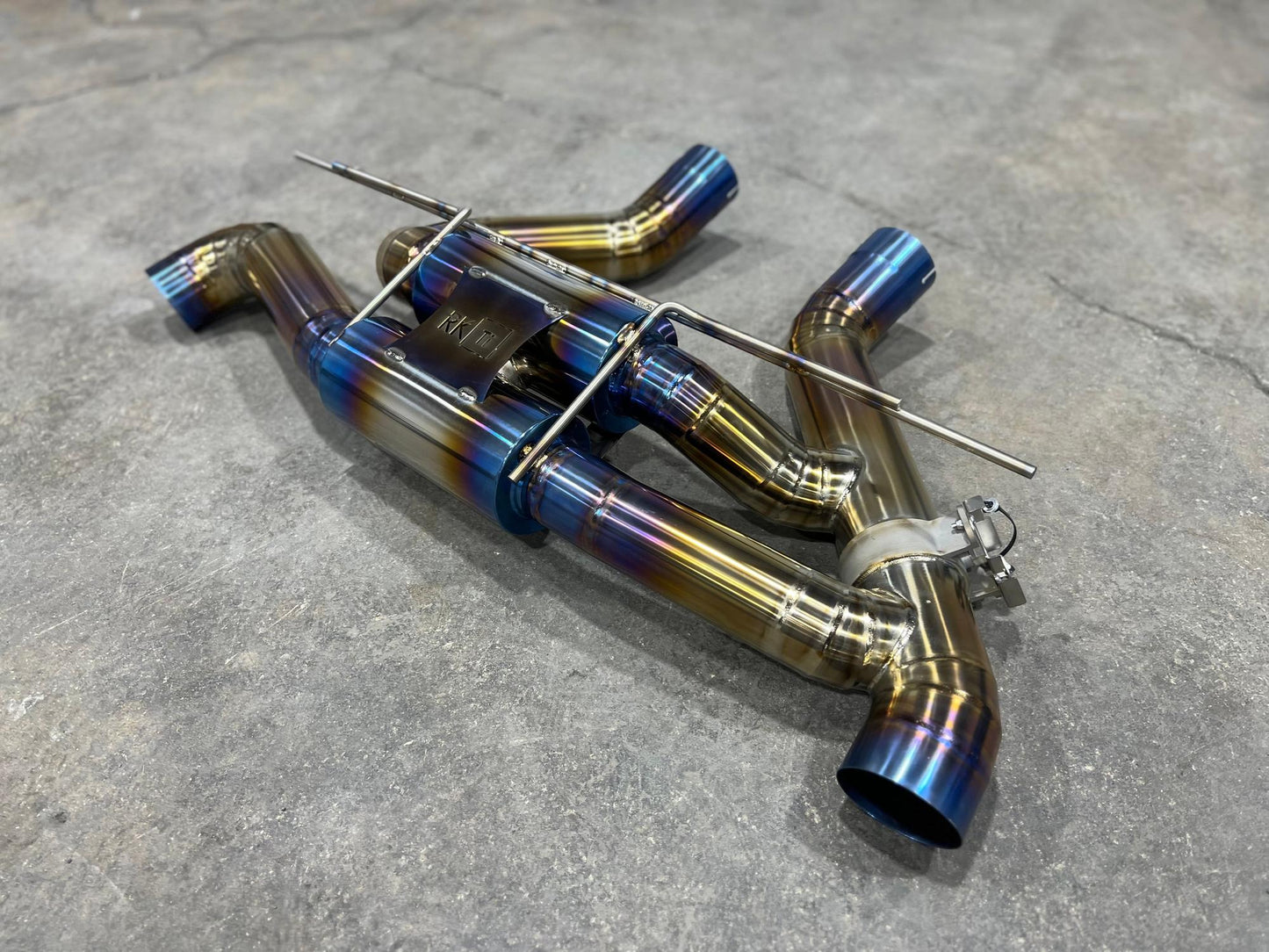 RK Titanium A90 Supra Street Edition Dual Exit Exhaust (valved)-Exhaust-Silicon Valley Bimmer