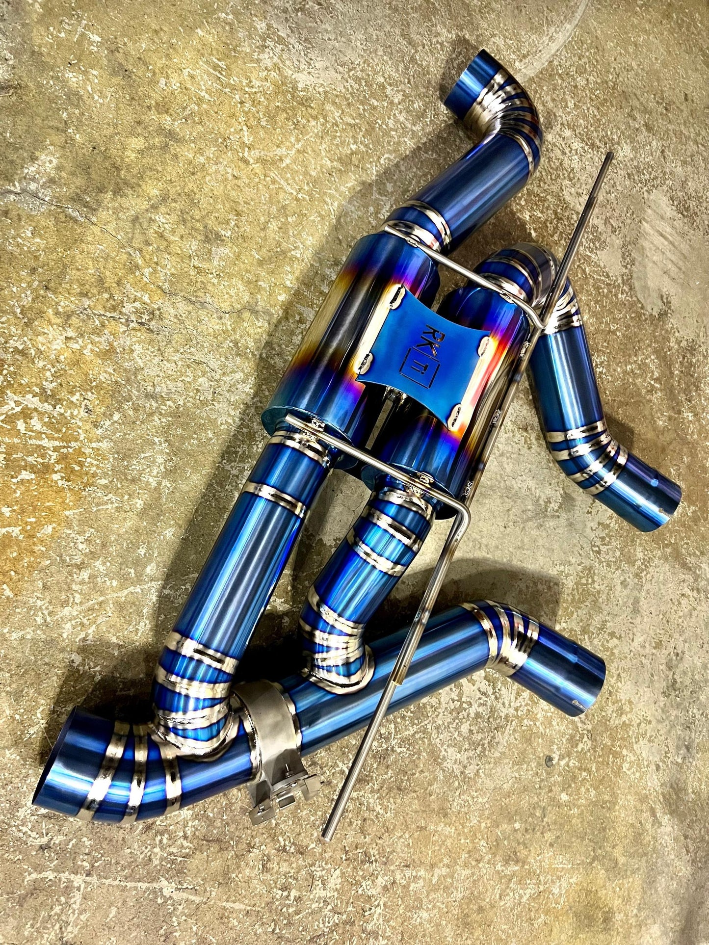 RK Titanium A90 Supra Street Edition Dual Exit Exhaust (valved)-Exhaust-Silicon Valley Bimmer