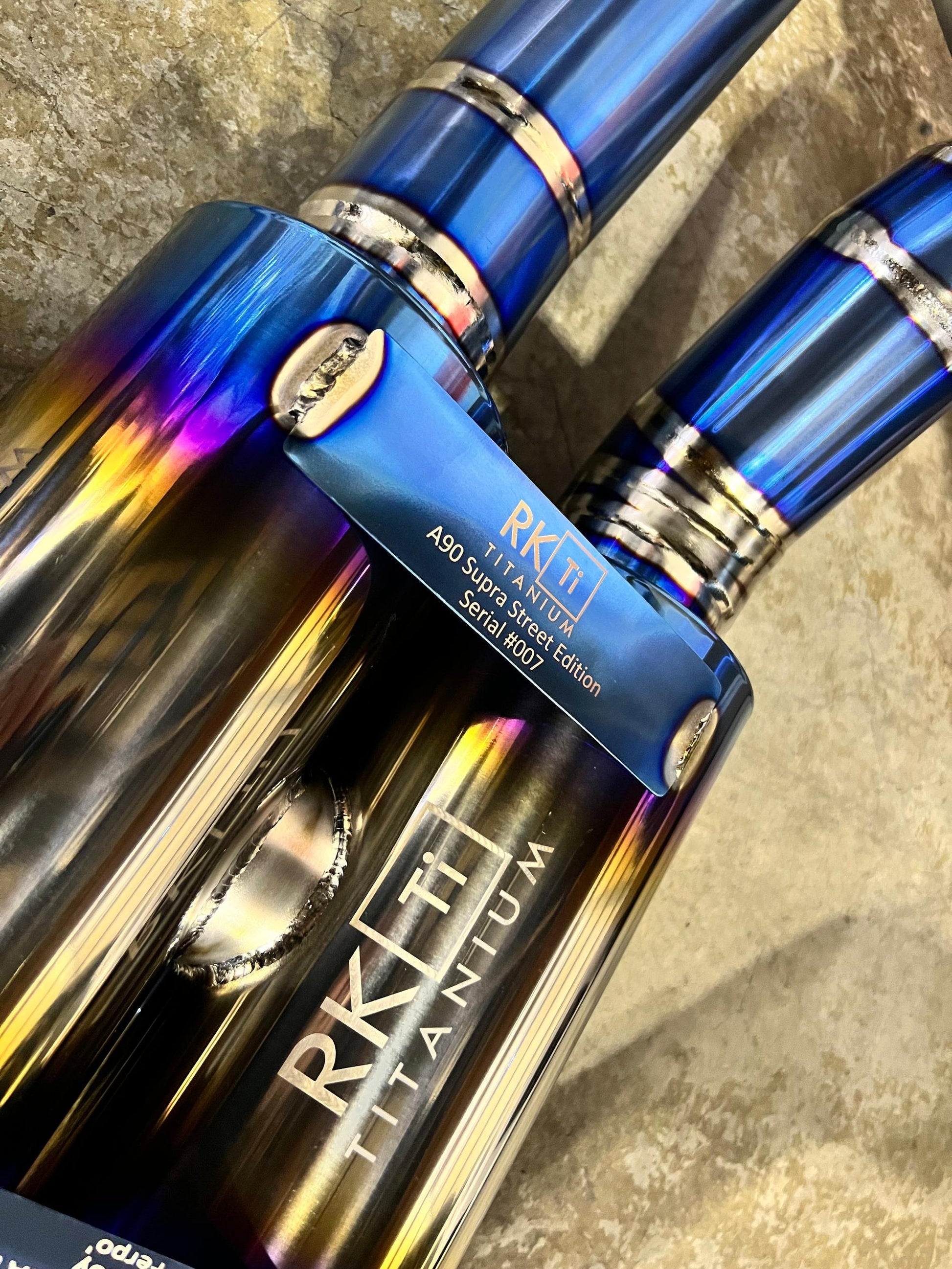 RK Titanium A90 Supra Street Edition Dual Exit Exhaust (valved)-Exhaust-Silicon Valley Bimmer