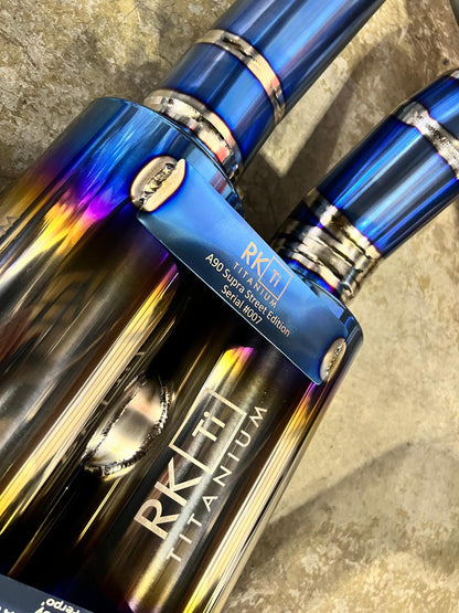 RK Titanium A90 Supra Street Edition Dual Exit Exhaust (valved)-Exhaust-Silicon Valley Bimmer