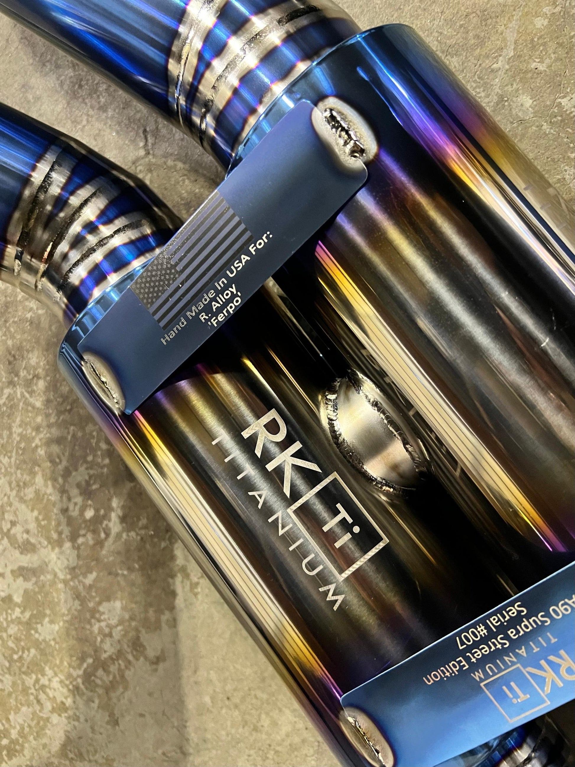 RK Titanium A90 Supra Street Edition Dual Exit Exhaust (valved)-Exhaust-Silicon Valley Bimmer