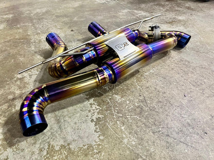 RK Titanium A90 Supra Street Edition Dual Exit Exhaust (valved)-Exhaust-Silicon Valley Bimmer