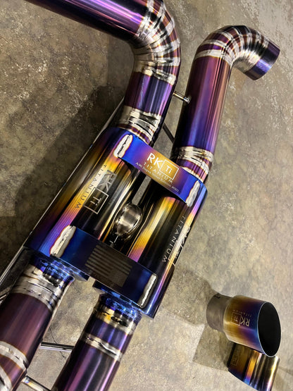 RK Titanium A90 Supra Street Edition Dual Exit Exhaust (valved)-Exhaust-Silicon Valley Bimmer