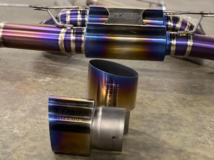 RK Titanium A90 Supra Street Edition Dual Exit Exhaust (valved)-Exhaust-Silicon Valley Bimmer