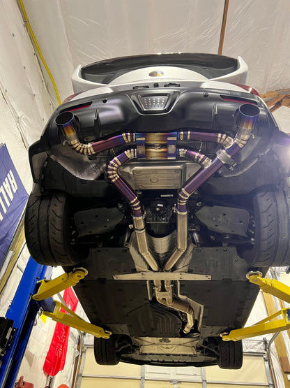 RK Titanium A90 Supra Street Edition Dual Exit Exhaust (valved)-Exhaust-Silicon Valley Bimmer