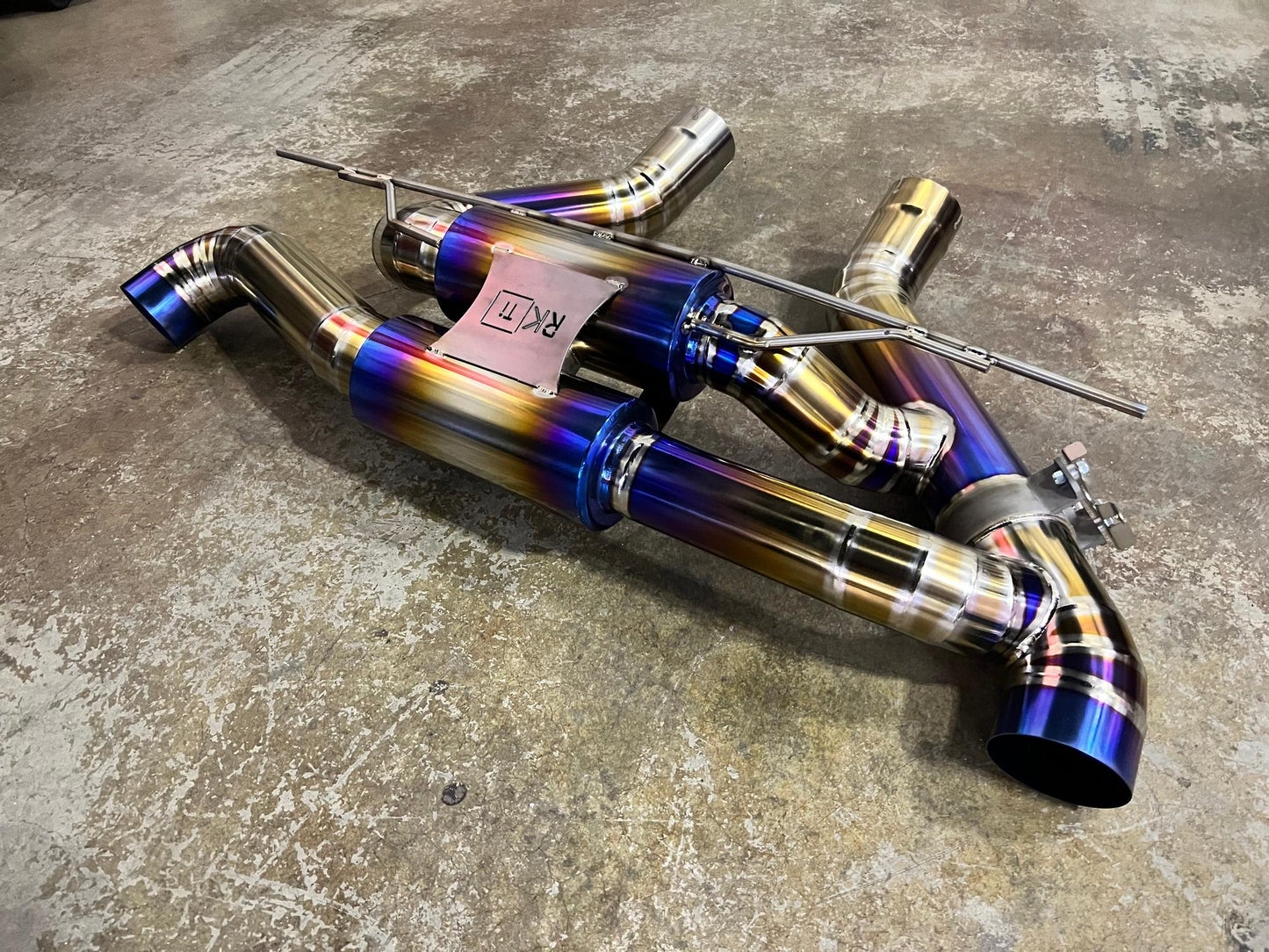 RK Titanium A90 Supra Street Edition Dual Exit Exhaust (valved)-Exhaust-Silicon Valley Bimmer