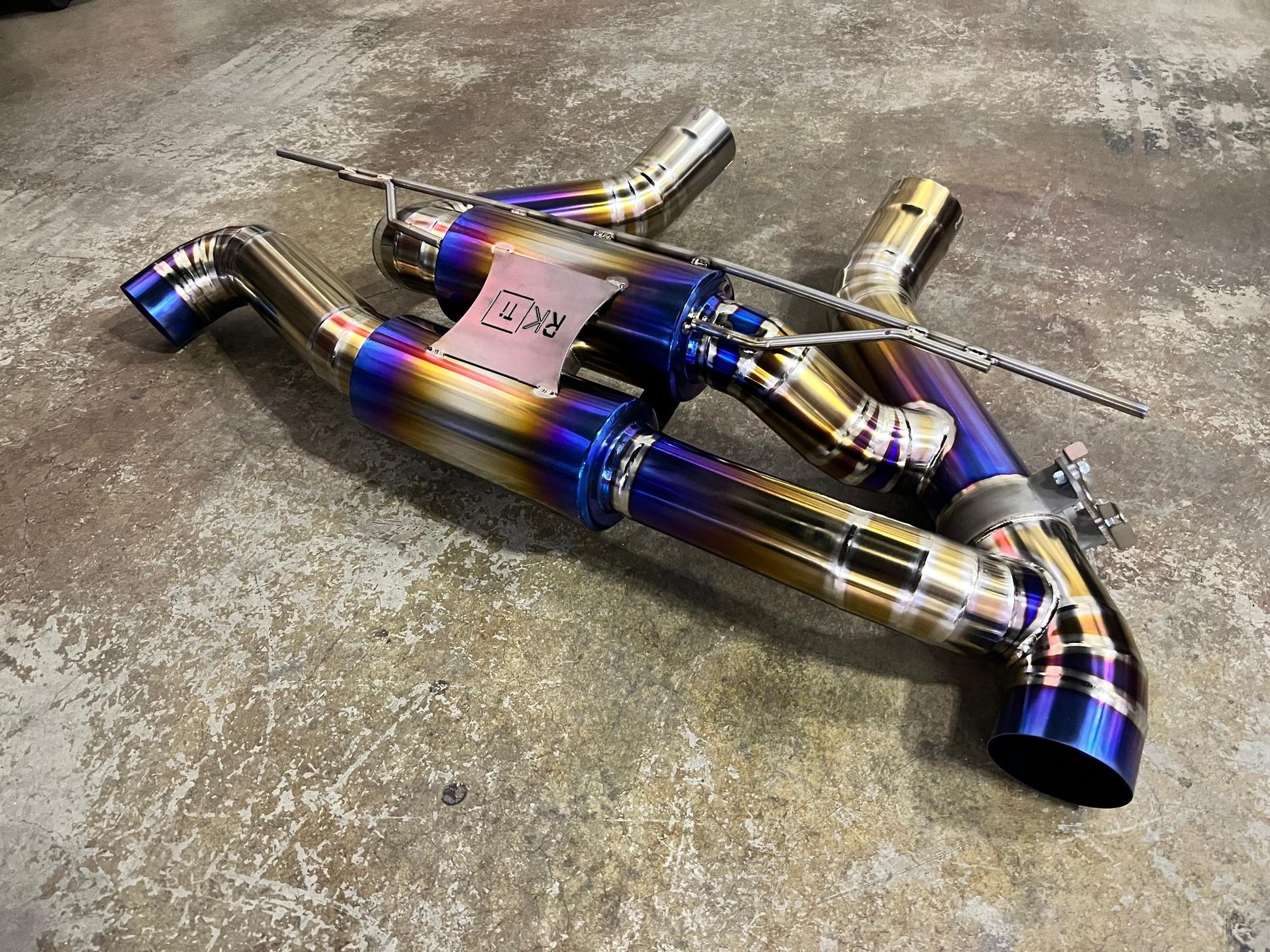 RK Titanium A90 Supra Street Edition Dual Exit Exhaust (valved)-Exhaust-Silicon Valley Bimmer